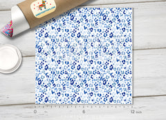Blue Leopard Animal Adhesive Vinyl 1628