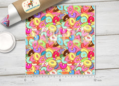 Sweet Colorful Donuts Adhesive Vinyl 1382 - Donkey Craft Vinyl