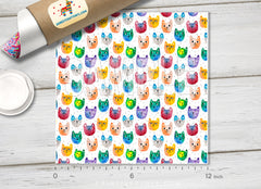 Cat Face Adhesive Vinyl 1104