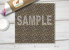 Grey and Gold Metallic Leopard Adhesive Vinyl 1411 - Donkey Craft Vinyl