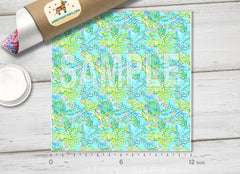 Lilly Inspired Flower in pond Pattern Adhesive Vinyl L043