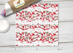 Christmas Patterned Adhesive Vinyl X093 - Donkey Craft Vinyl