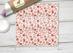 Valentine Coffee and Hearts Adhesive Vinyl 1605