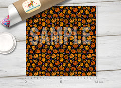Halloween Pumpkin Patterned Adhesive Vinyl H001