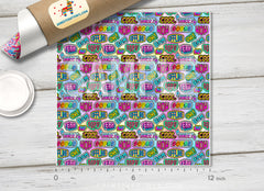 90s Retro Graffiti Pop Art Patterned HTV 1478 - Donkey Craft Vinyl