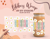 Teacher Daisy UV DTF Wrap for 16oz Libbey Glass UV130