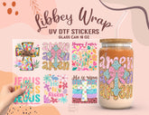 Easter Christian UV DTF Wraps for 16oz Libbey Glass | He Is Risen Set UV097