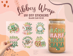 St. Patrick’s Day UV DTF Wrap | Lucky Vibes Glass Sticker UV090