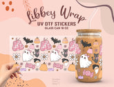 Halloween UV DTF, Ready to Transfer, 16 oz Libbey Glass Can Wrap UV017