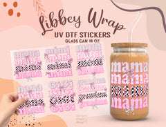 Mama Mimi Mom Nana Gigi Grandma UV DTF Wrap for 16oz Libbey Glass UV103