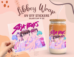 Saja Boys Kpop UV DTF Libbey Wrap | 16oz Glass Cup Sticker UV181