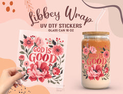God is Good UV DTF Wrap 16oz Libbey Cup UV107