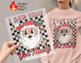 Retro Christmas Santa DTF Transfer for T-shirts, Hoodies, Heat Transfer, Ready for Press Heat Press Transfers DTF142