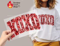 XOXO Valentines Day DTF Transfer, Ready for Press Heat Press Transfers DTF279