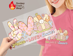 Easter Bunny DTF Transfer, Ready for Press Heat Press Transfers DTF310