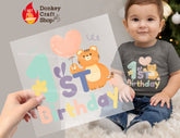 1st First Birthday DTF Transfer for T-shirts, Hoodies, Heat Transfer, Ready for Press Heat Press Transfers DTF208