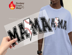 Baseball Mama DTF Transfer, Ready for Press Heat Press Transfers DTF369