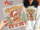 Western Christmas DTF Transfer for T-shirts, Hoodies, Heat Transfer, Ready for Press Heat Press Transfers DTF175