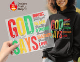 God Says She is DTF Transfer, Ready to Press DTF572