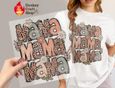 MiNi Leopard Floral Boho Daisy DTF Transfer, Ready to Press DTF532 - Donkey Craft Vinyl