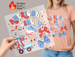 Coquette 4th Of July DTF Transfer, Ready for Press Heat Press Transfers DTF355