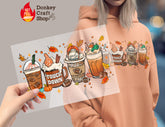 Football Fall Coffee DTF Transfer for T-shirts, Hoodies, Heat Transfer, Ready for Press Heat Press Transfers DTF191