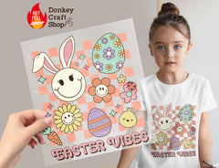 Easter Vibes DTF Transfer, Ready for Press Heat Press Transfers DTF302