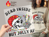 Santa Skull Christmas DTF Transfer for T-shirts, Hoodies, Heat Transfer, Ready for Press Heat Press Transfers DTF212