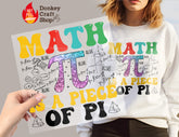 Math Pi Day DTF Transfer for T-shirts, Hoodies, Heat Transfer, Ready for Press Heat Press Transfers DTF296