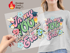 100 Days School DTF Transfer, Ready for Press Heat Press Transfers DTF277