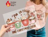 Chrsitmas Coffee DTF Transfer for T-shirts, Hoodies, Heat Transfer, Ready for Press Heat Press Transfers DTF176