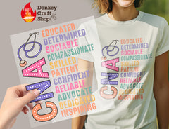 CNA Nurse DTF, Ready for Press, Heat Press Transfers DTF441