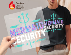 Mermaid Security DTF, Ready for Press, Heat Press Transfers DTF409