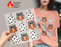 Coquette Halloween Ghost DTF, Ready for Press, Heat Press Transfers DTF422