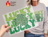 St Patricks Day Lucky DTF Transfer, Ready for Press Heat Press Transfers DTF312