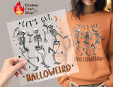 Skeleton Halloween DTF, Ready for Press, Heat Press Transfers DTF406