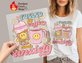 Fueled By Iced Coffee DTF Transfer, Ready for Press Heat Press Transfers DTF350