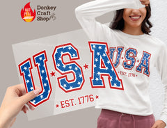 4th of July DTF, Ready for Press, Heat Press Transfers DTF407