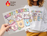 Easter Coffee DTF Transfer, Ready for Press Heat Press Transfers DTF304