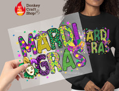 Mardi Gras DTF Transfer, Ready for Press Heat Press Transfers DTF267