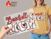 Baseball Mom DTF Transfer, Ready for Press Heat Press Transfers DTF309