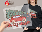 Groovy Retro Christmas DTF Transfer for T-shirts, Hoodies, Heat Transfer, Ready for Press Heat Press Transfers DTF158