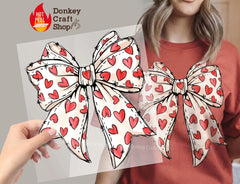 Mama Red Checker Floral Heart DTF Transfer, Ready to Press DTF635