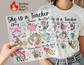 Back to School Teacher DTF Transfer, Ready to Press DTF576