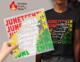 Juneteenth Freedom Day DTF Transfer, Ready to Press DTF582