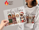 Merry Christmas Knit Letters DTF Transfer, Ready to Press DTF612 - Donkey Craft Vinyl