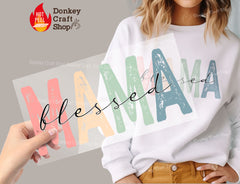 Blessed Mama DTF Transfer, Ready for Press Heat Press Transfers DTF288
