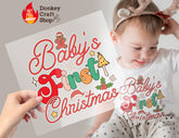 1st Christmas 1st Birthday DTF Transfer for T-shirts, Hoodies, Heat Transfer, Ready for Press Heat Press Transfers DTF162