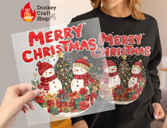 Merry Christmas Knit Letters DTF Transfer, Ready to Press DTF613
