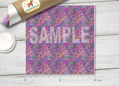 Rainbow Leopard Print Adhesive Vinyl 1415 - Donkey Craft Vinyl
